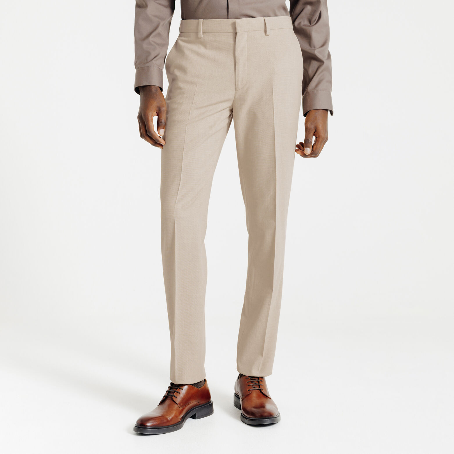 Pantalon de costume confort bi-ton