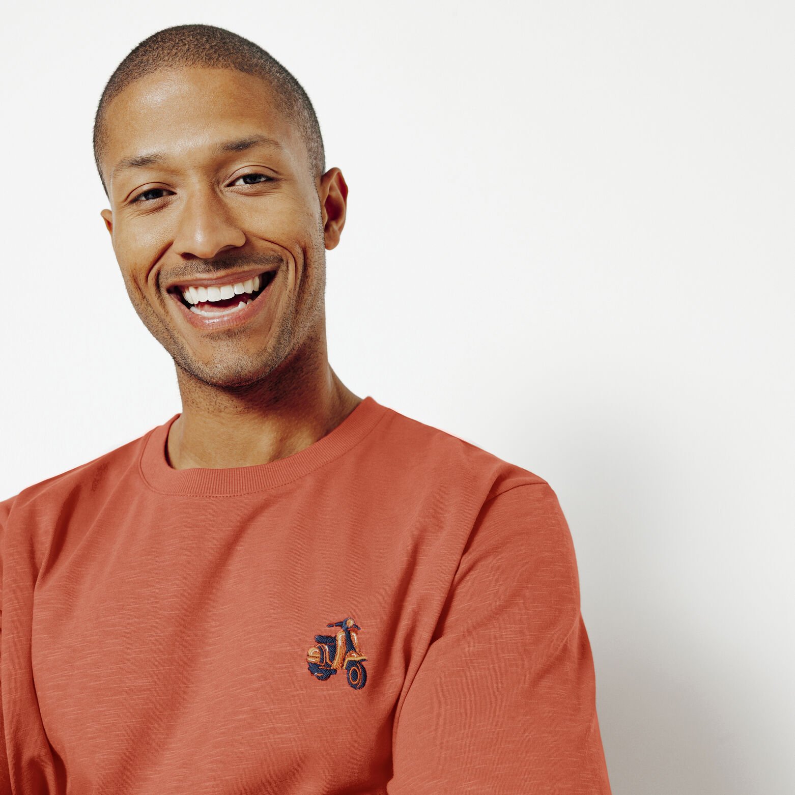 T-shirt in katoen met borduursel