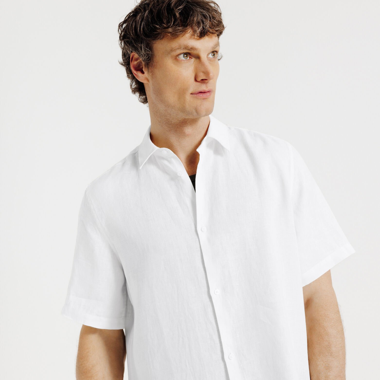 Chemisette en coton lin unie