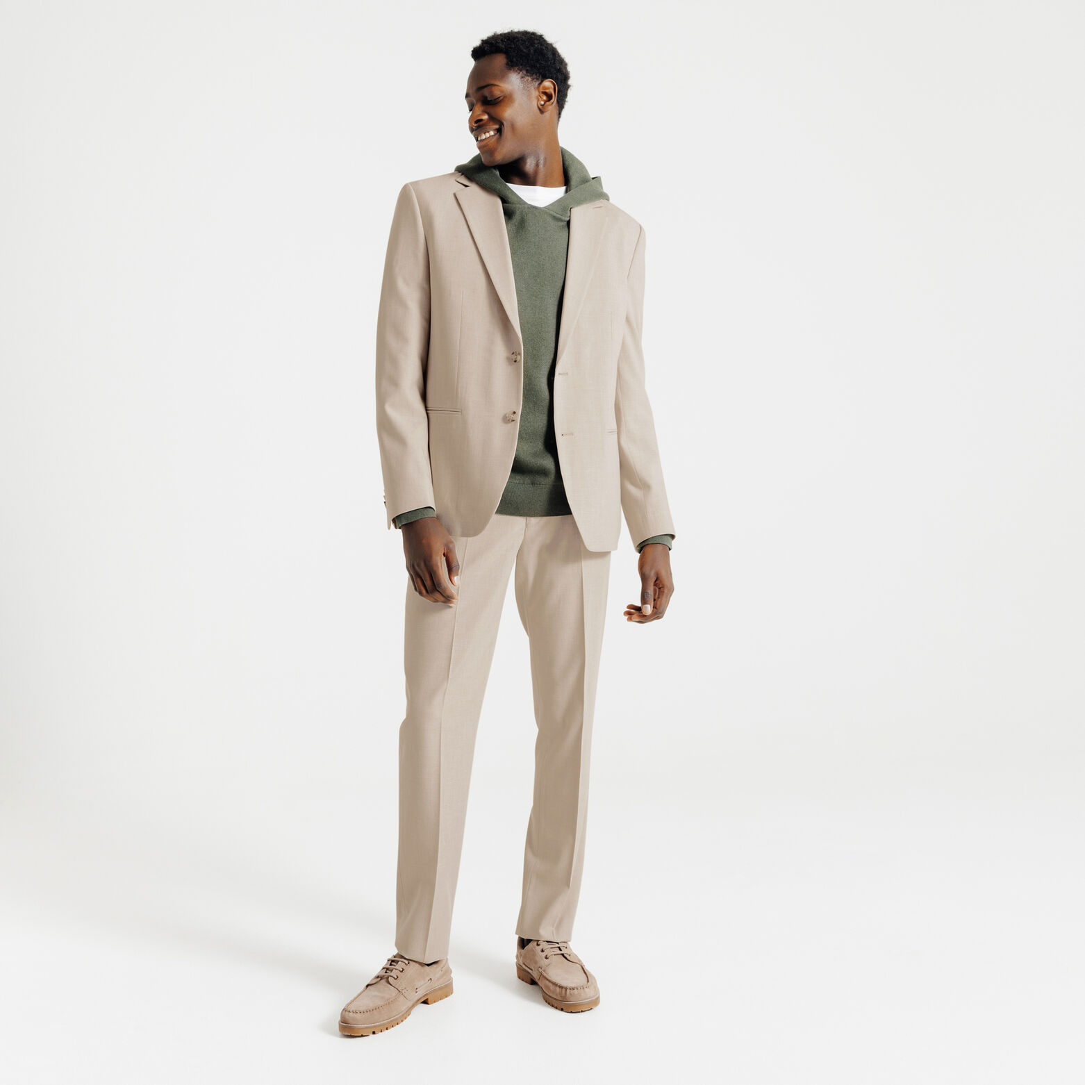 Pantalon de costume confort bi-ton