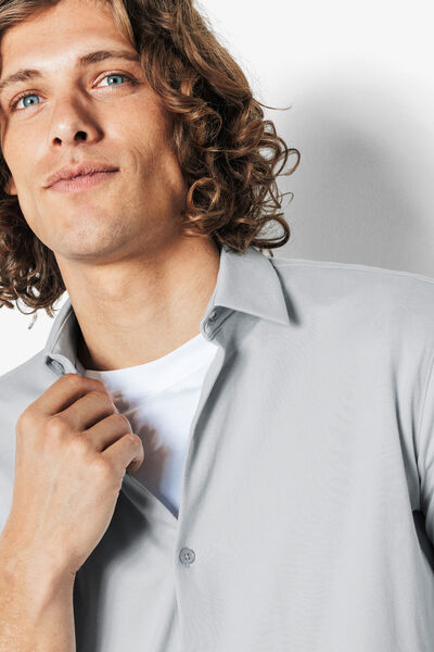 Chemise en maille coton slim