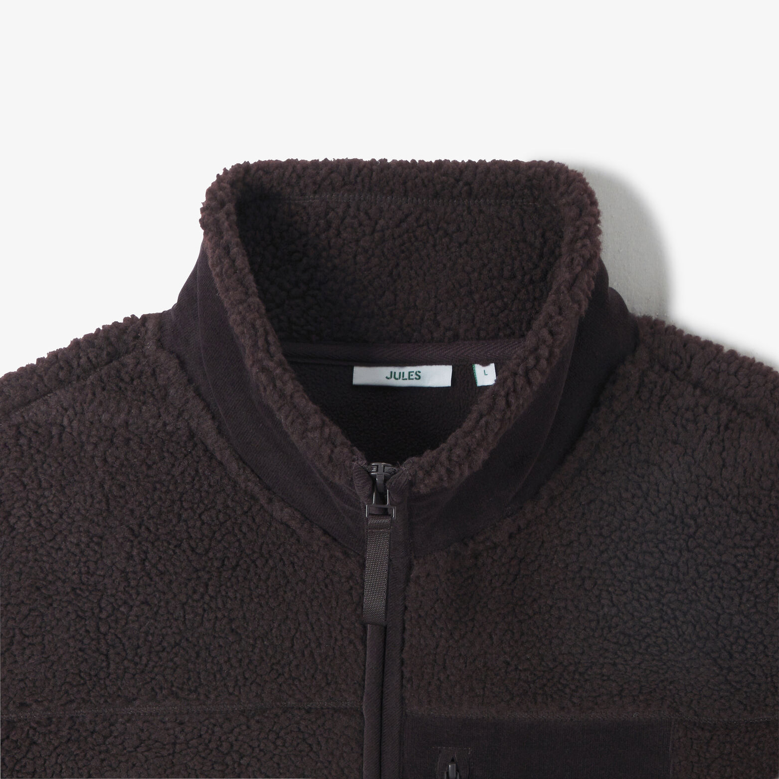 Veste zipp&eacute;e en sherpa contrast&eacute;e
