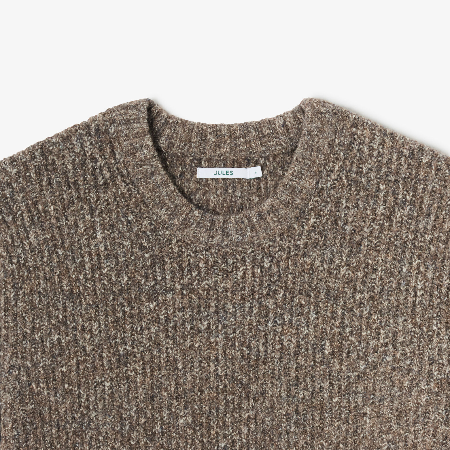 Pull col rond tweed