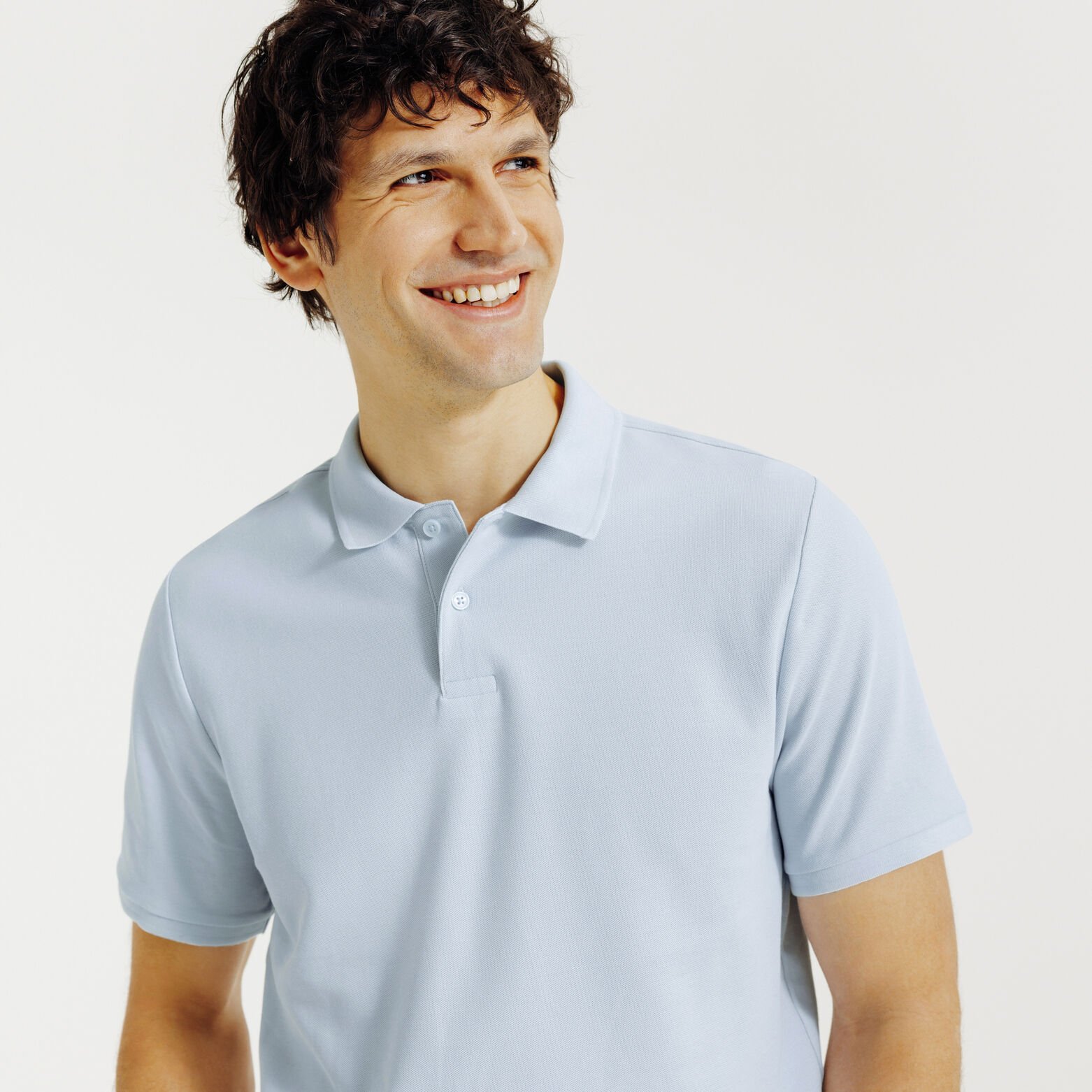 Polo manches courtes piqu&eacute; uni