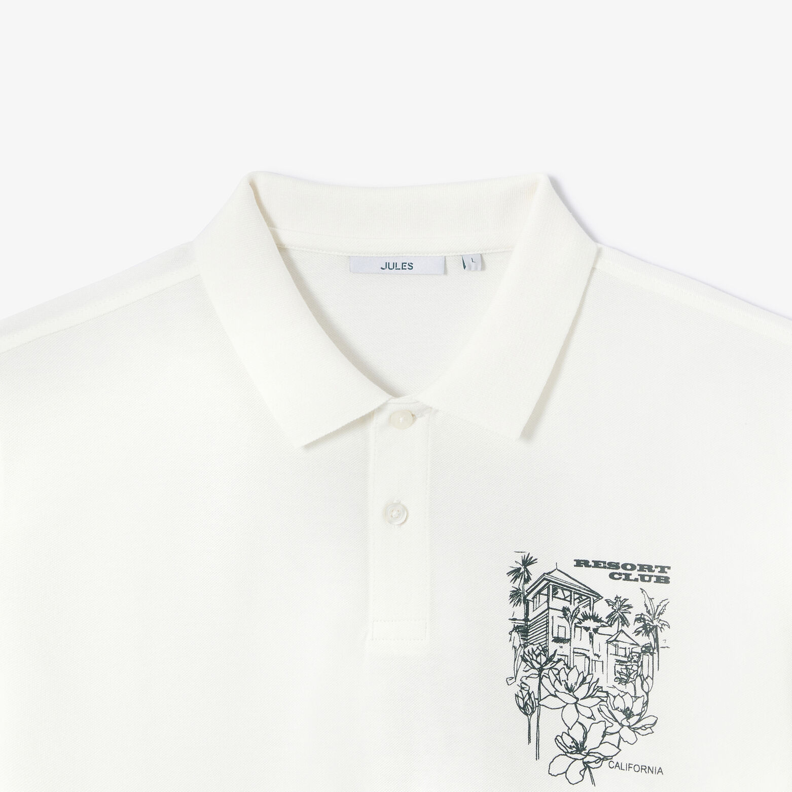 Polo manches courtes imprim&eacute; devant dos