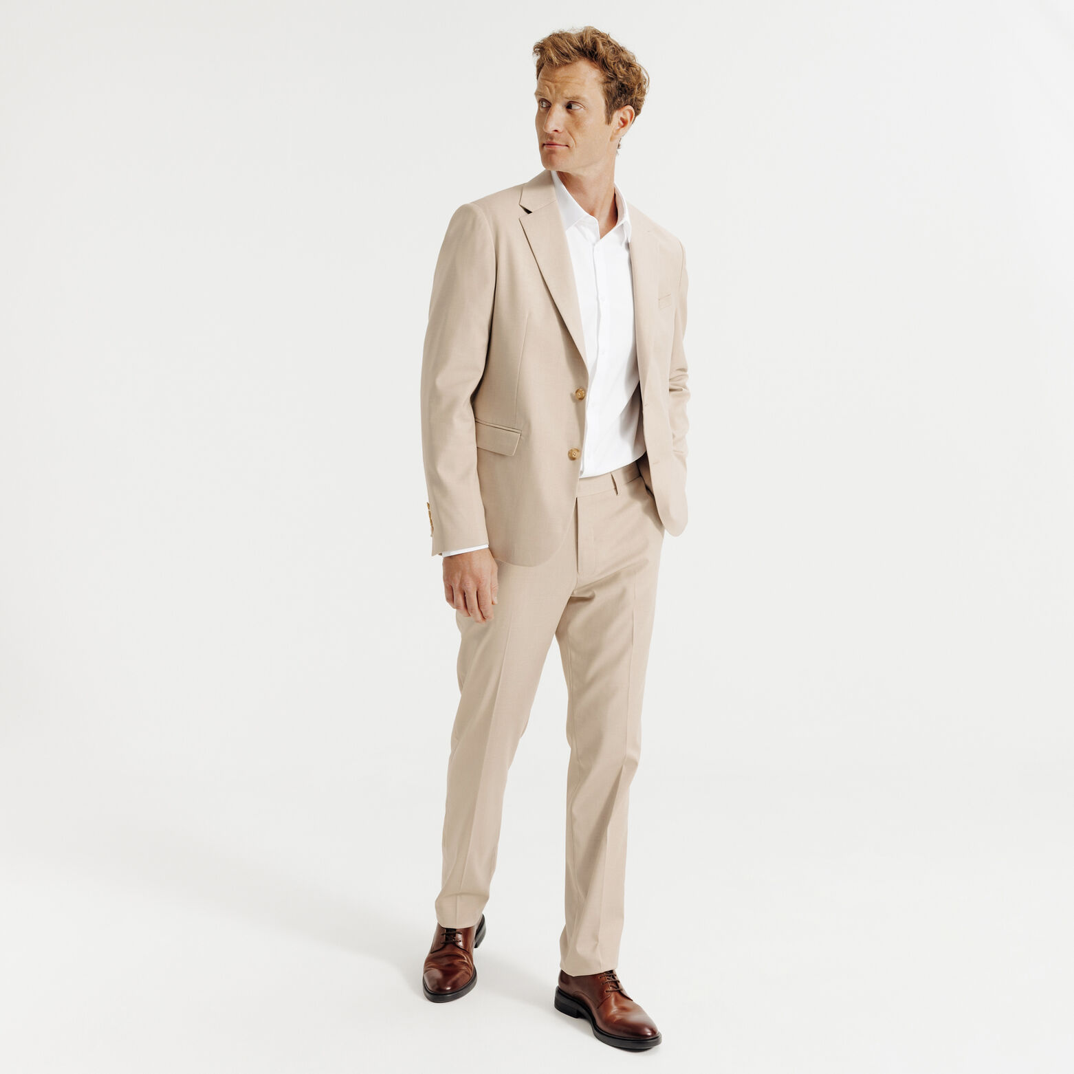 Costume 2 pi&egrave;ces confort twill - Beige