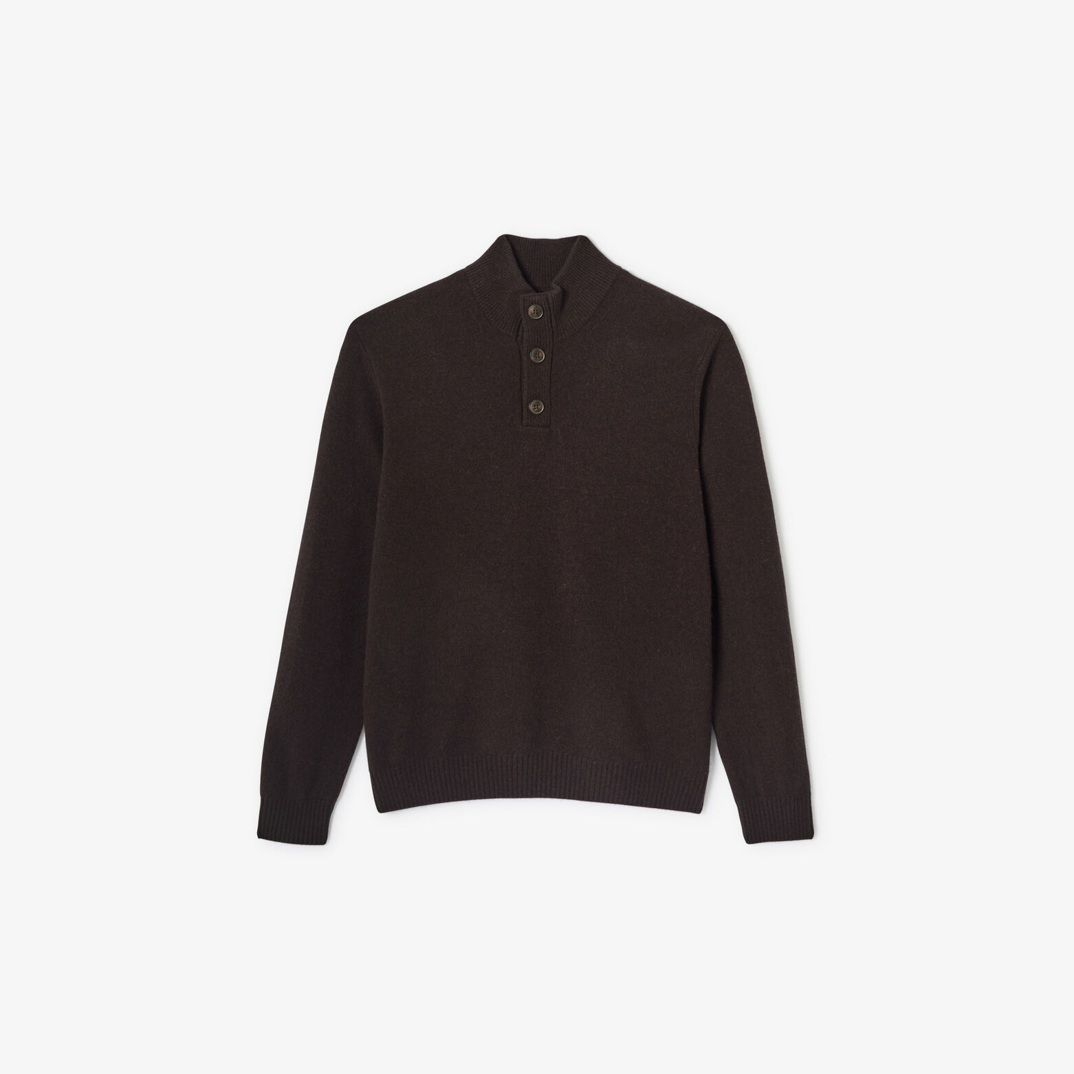 Pull col montant boutonn&eacute; lambswool