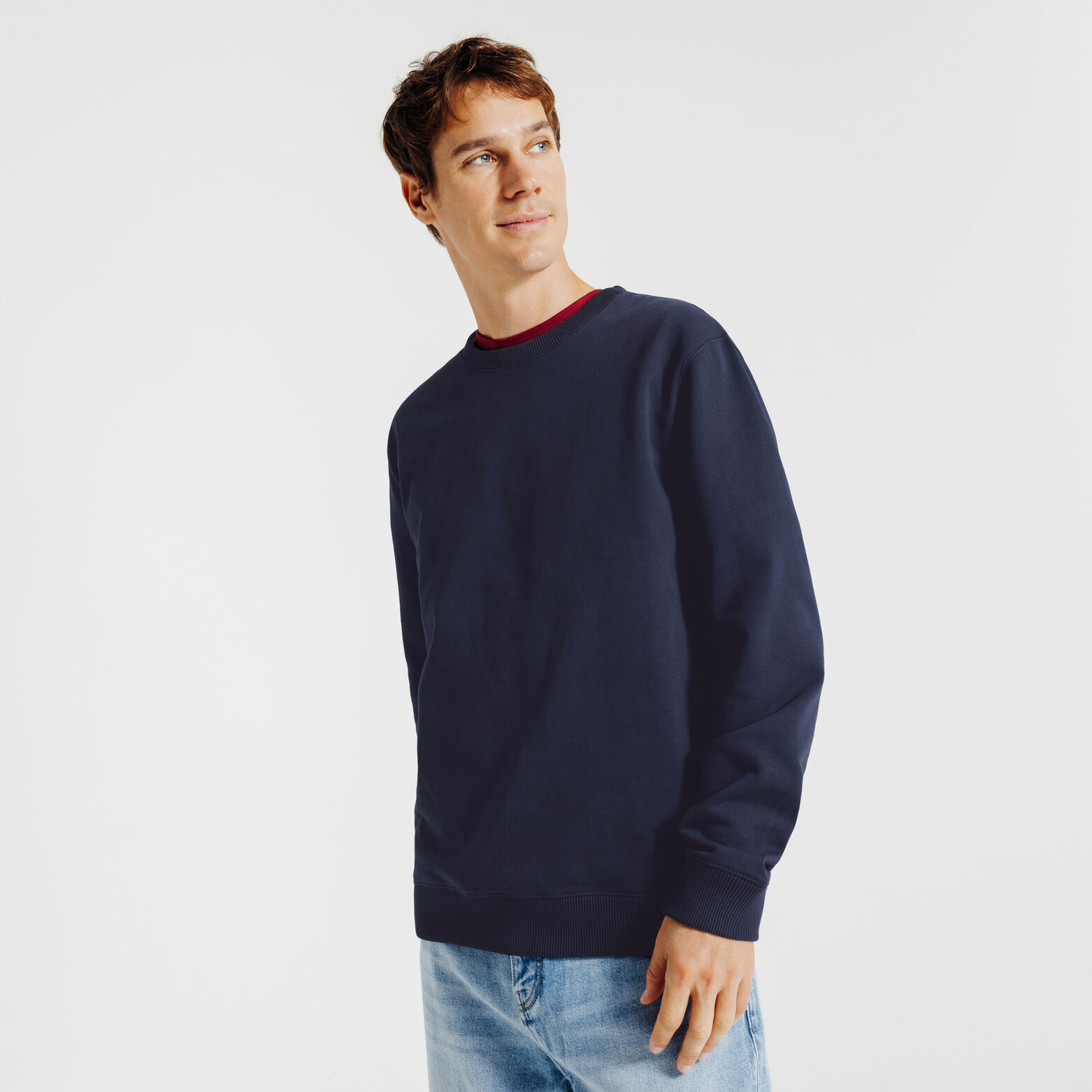 Sweat col rond uni