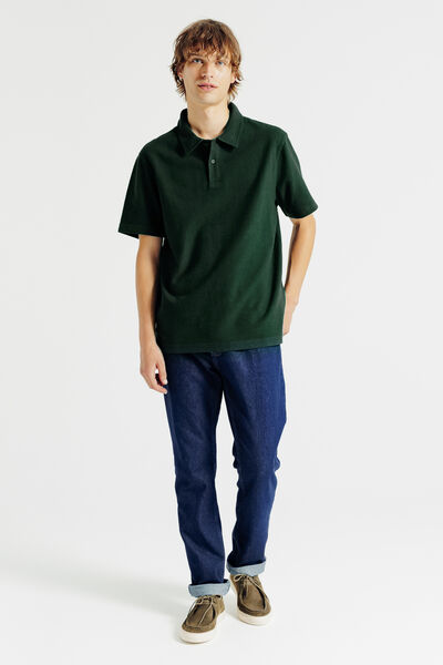 Polo manches courtes textur&eacute;