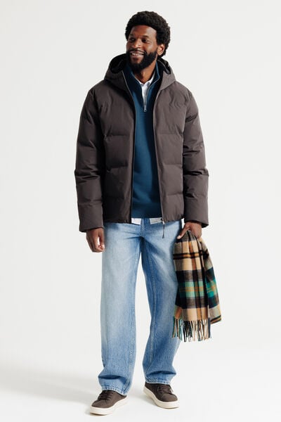 Sweat col montant zipp&eacute; uni