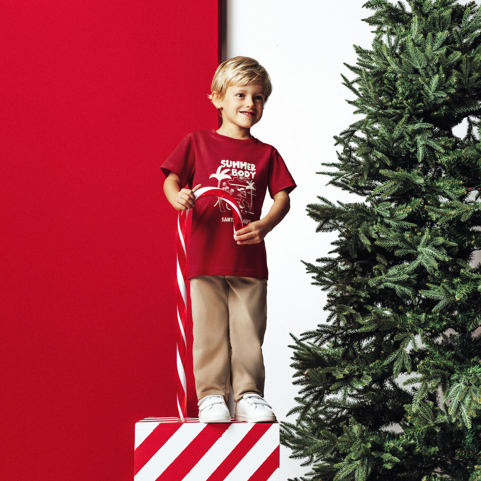 Het pakket kerst-T-shirt - Rood