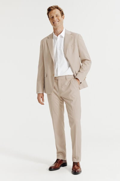 Costume 2 pi&egrave;ces confort twill - Beige