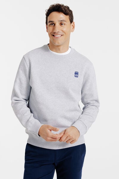 Sweat col rond chin&eacute; broderie poitrine