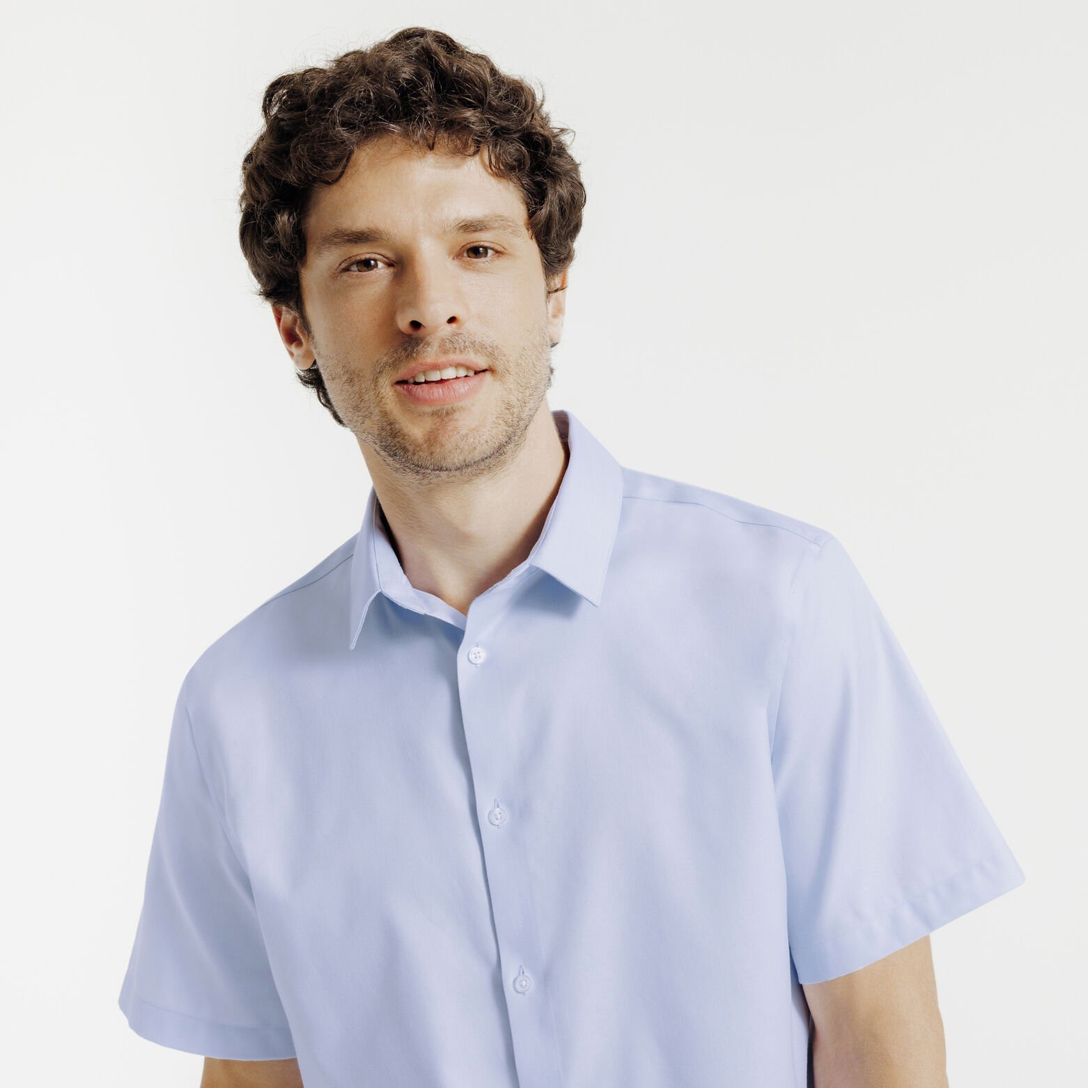 Chemisette en coton sans repassage