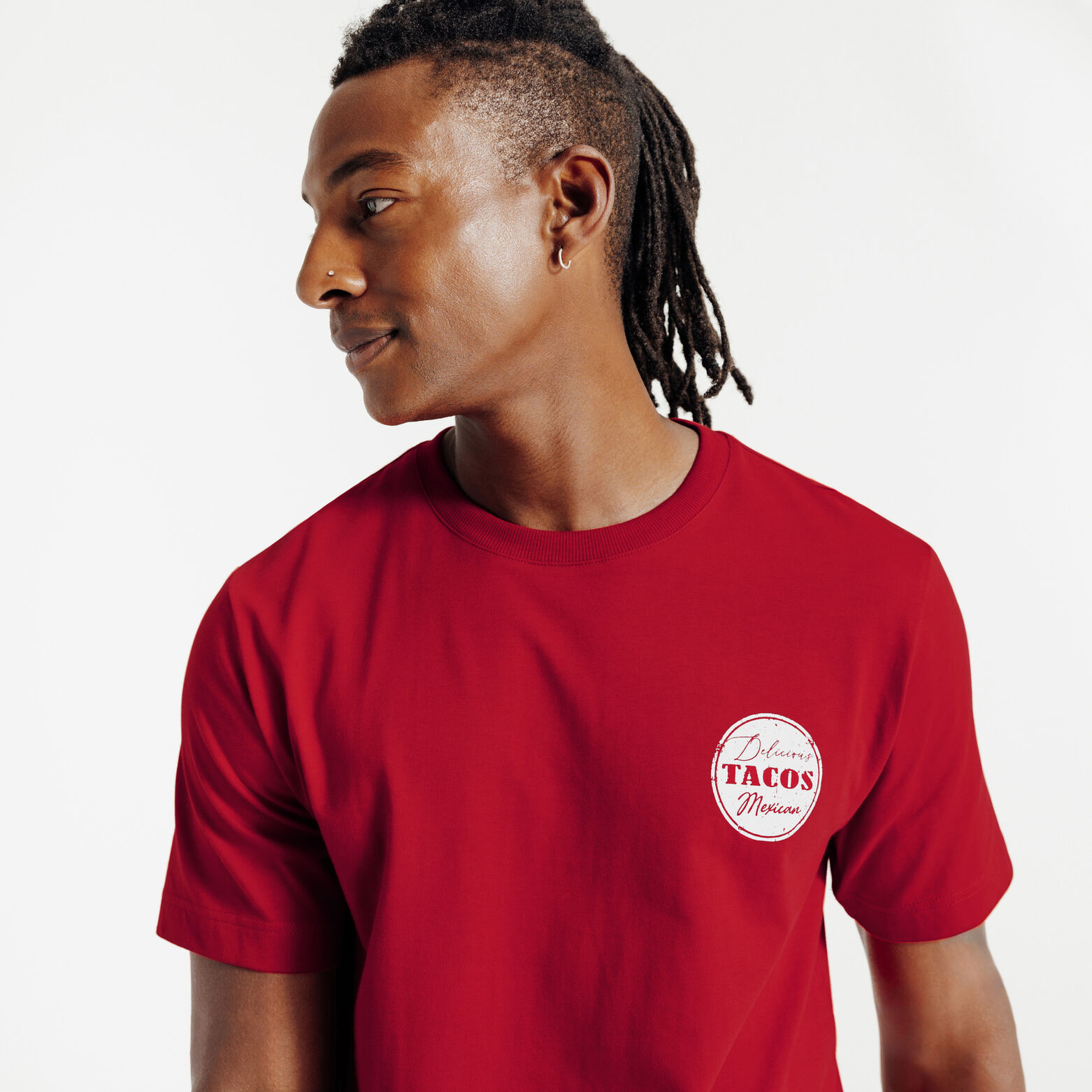 T-shirt met foodprint voor-en achteraan