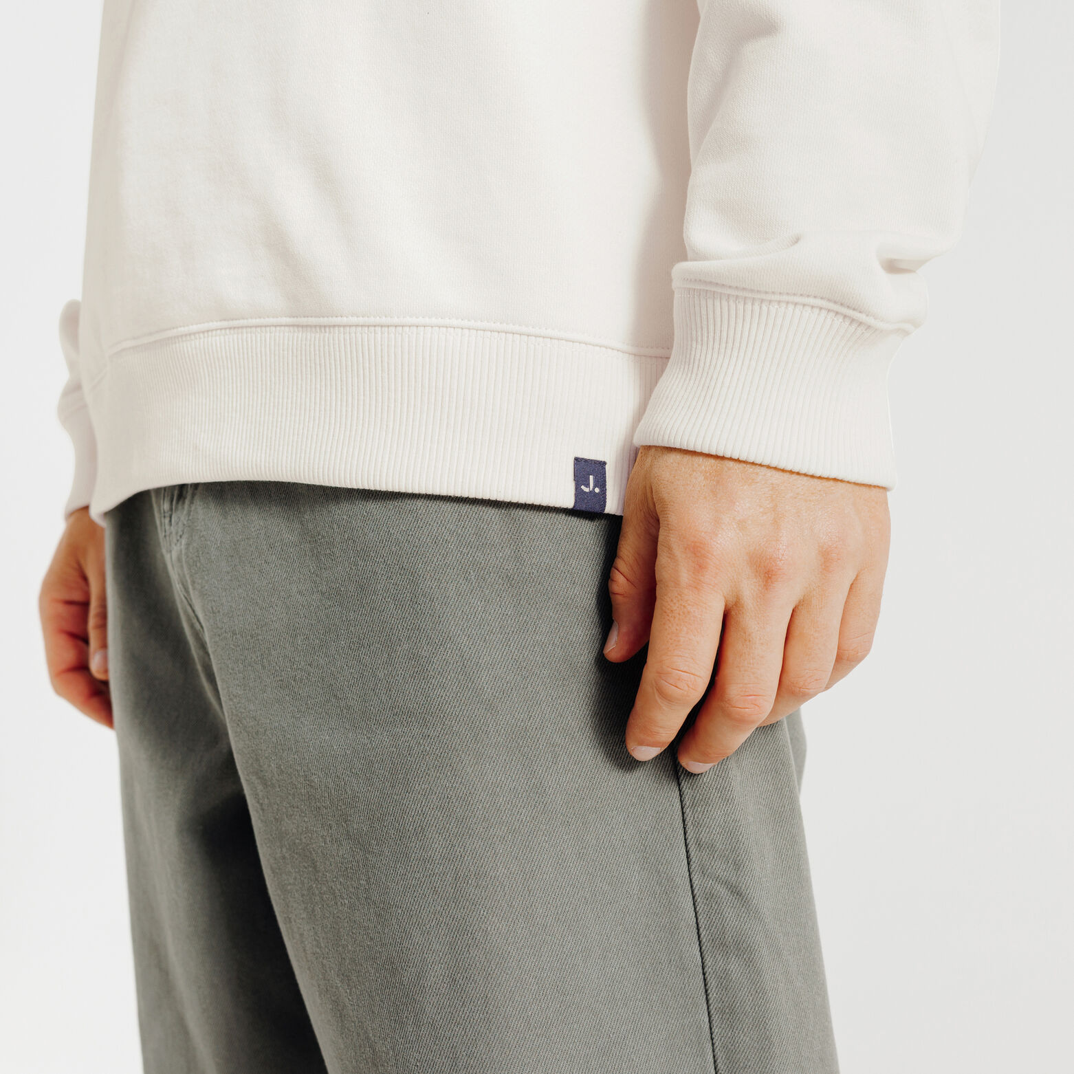 Effen sweater met ronde hals