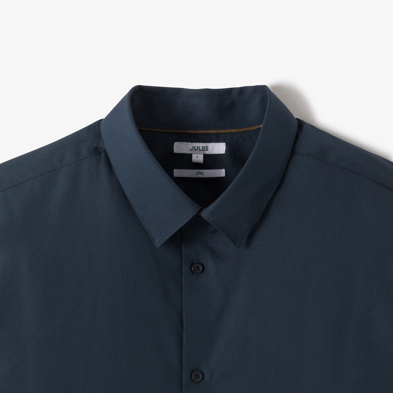 Chemise slim unie coton repassage facile