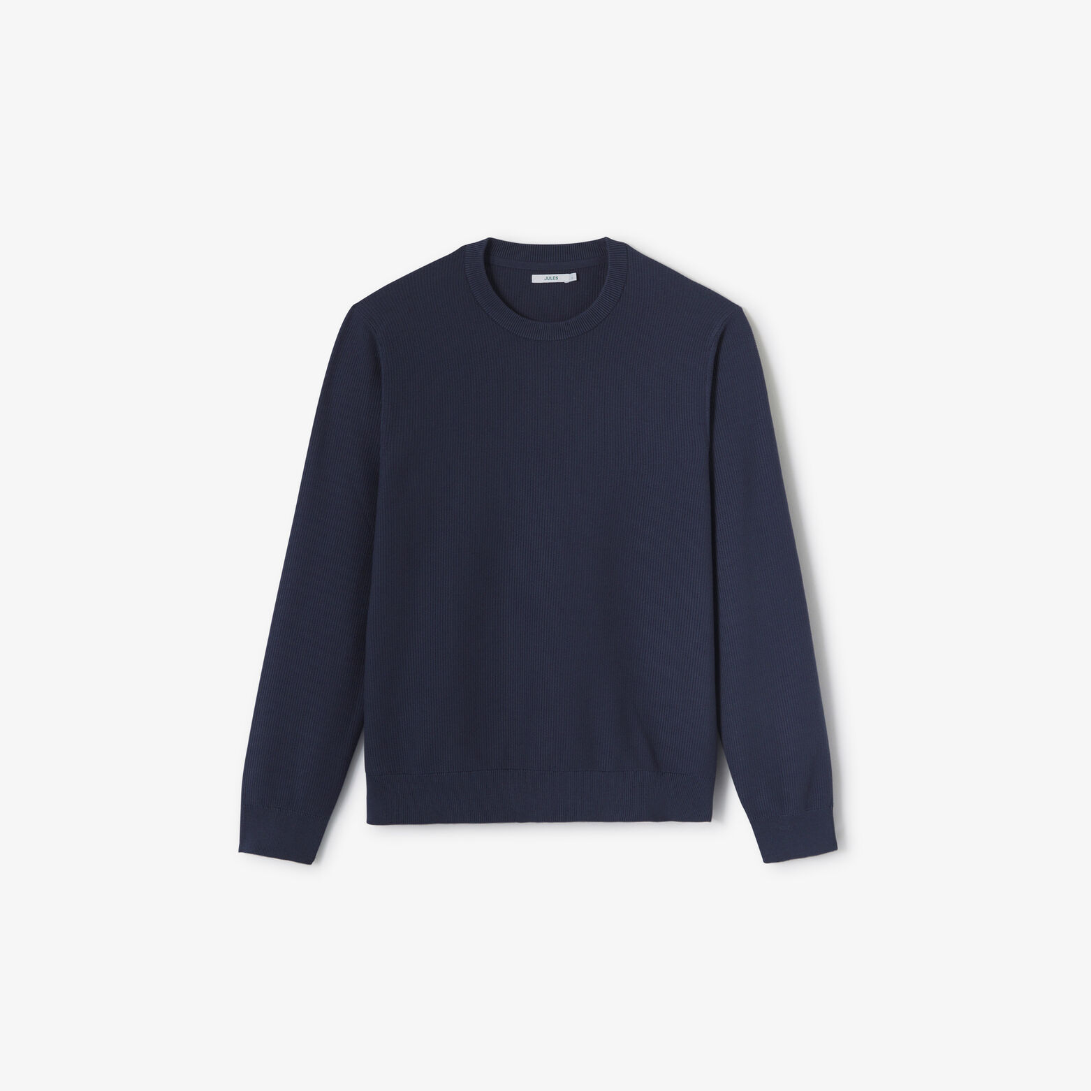 Pull col rond jeux de points fantaisie