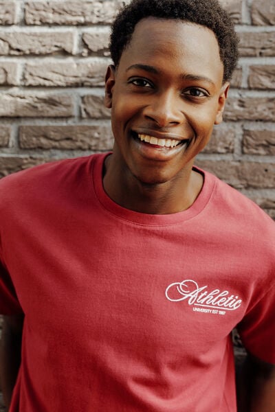 Tee shirt en coton broderie poitrine