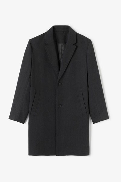 Manteau hiver long col tailleur