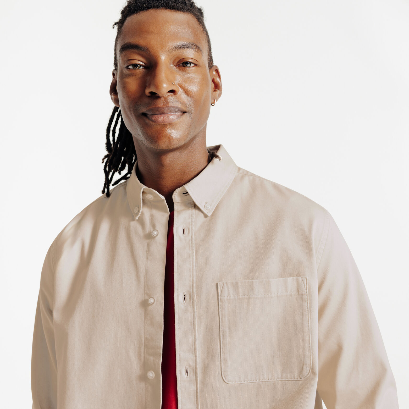 Effen hemd in katoen