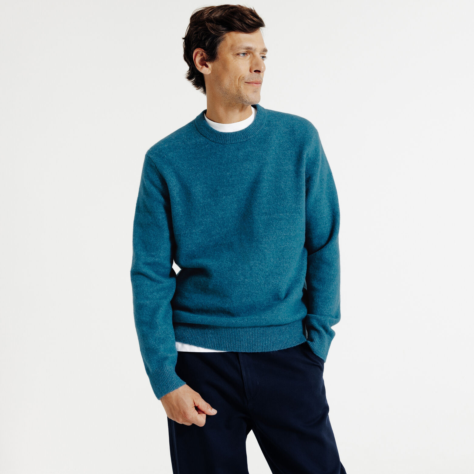 Pull col rond mousseux