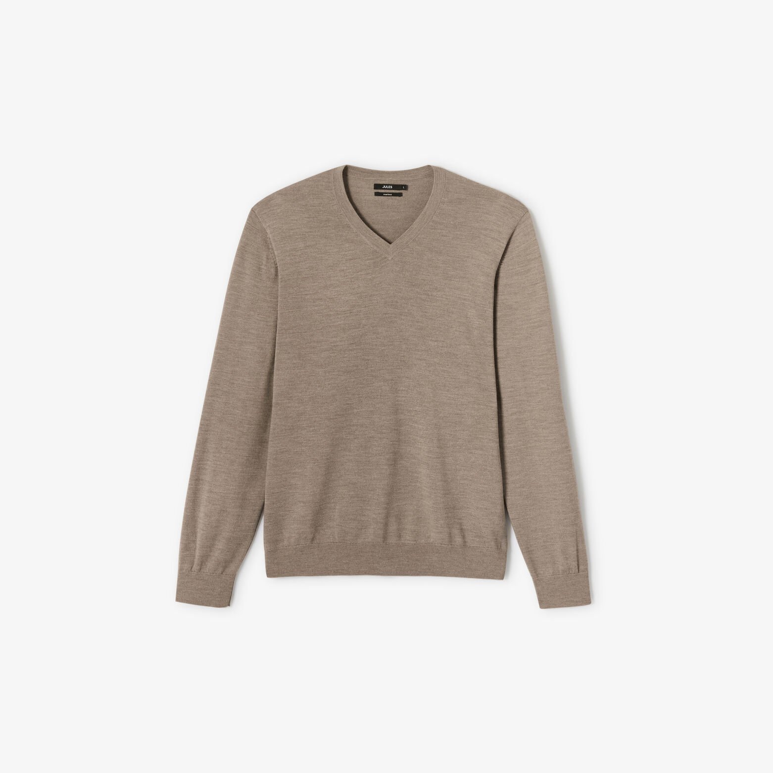 Trui met V-hals in merinoswol