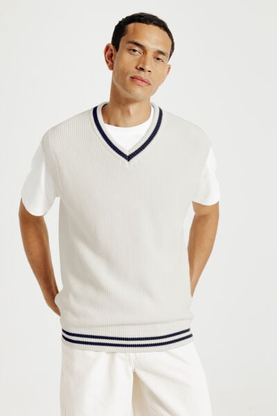 Trui met V-hals zonder mouwen