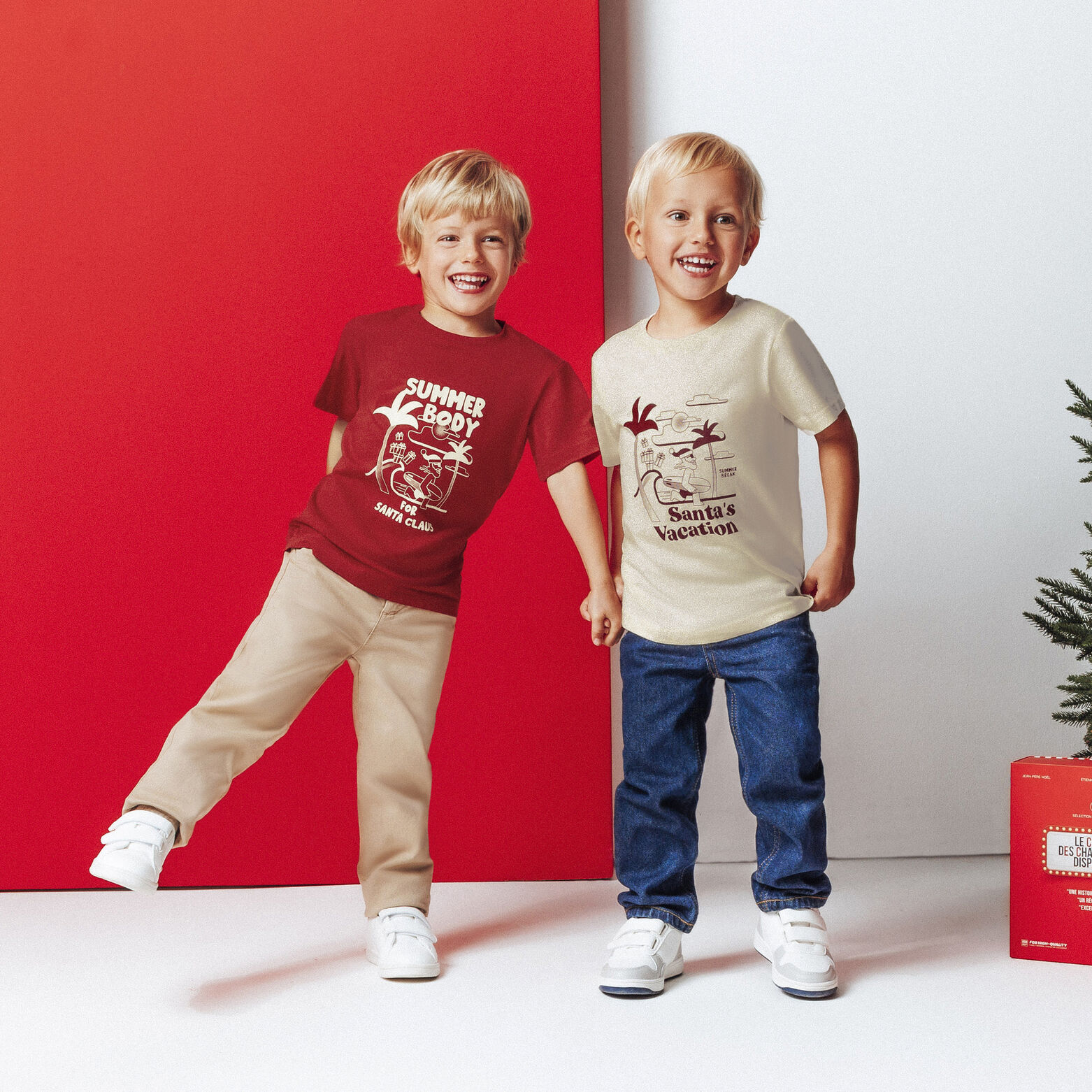 Het pakket kerst-T-shirt - Rood