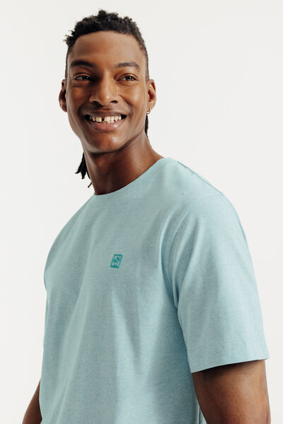 Tee shirt effet microray&eacute; broderie poitrine