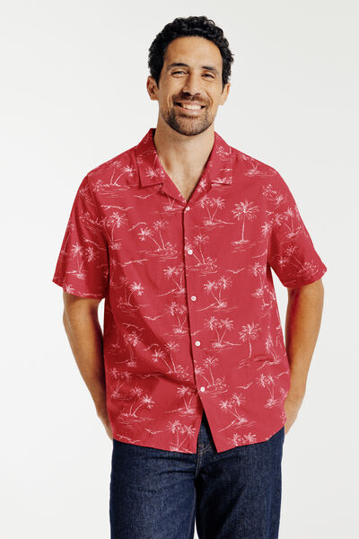 Chemisette regular imprim&eacute; coton