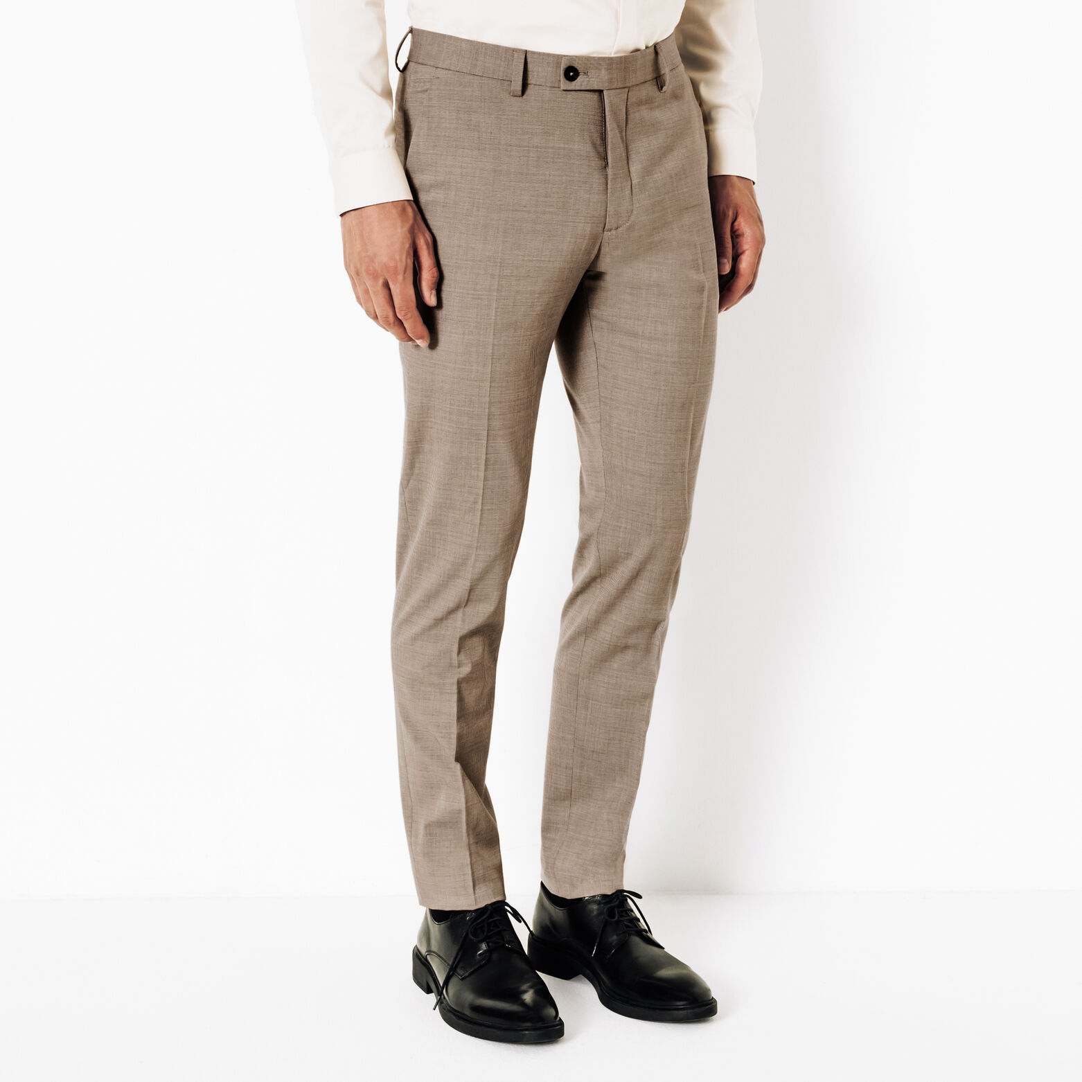 Costume 2 pi&egrave;ces slim bi-ton - Beige