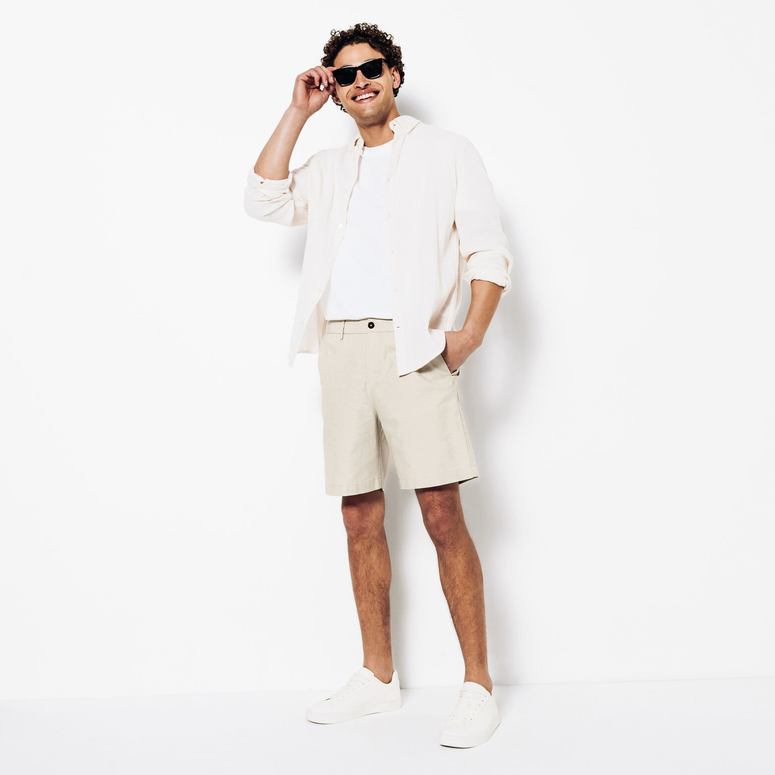 Bermuda en coton lin