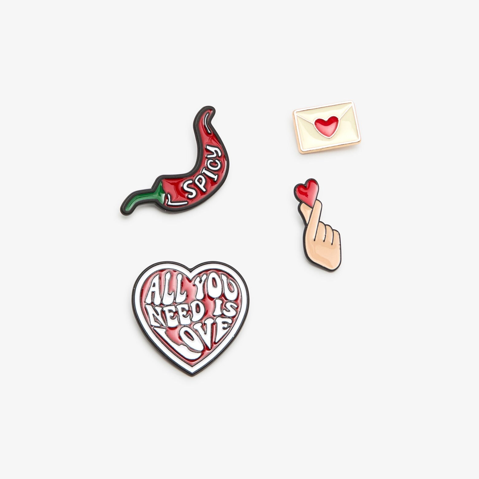 Lot de 4 pins Saint-Valentin