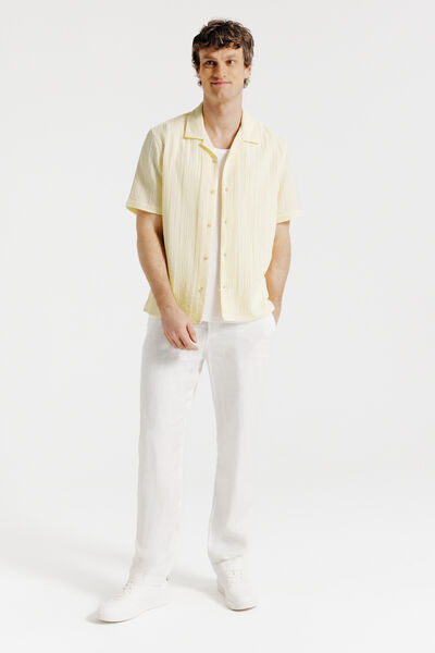 Chemisette en gaze de coton col requin