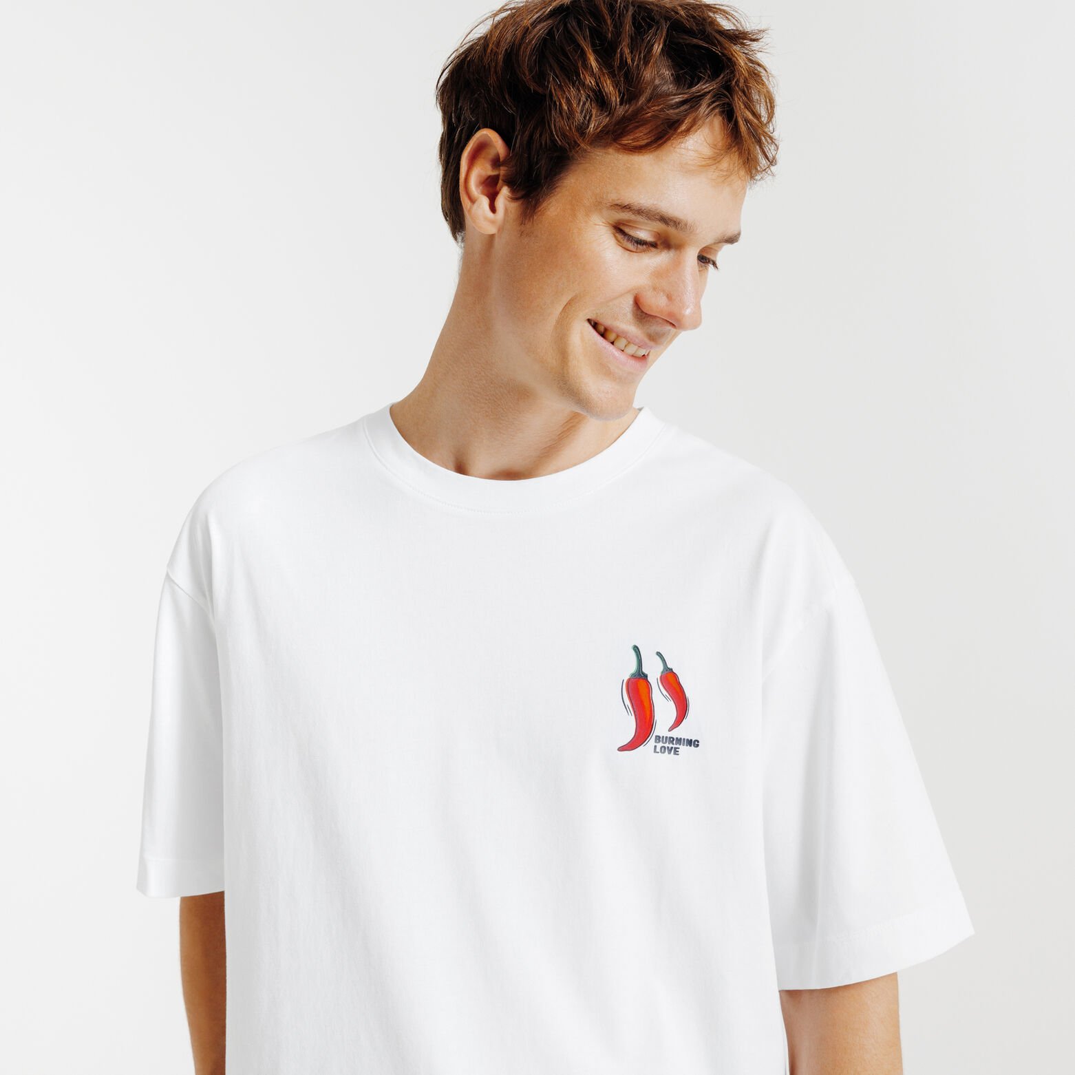 T-shirt met Sint-Valentijn print voor- en achteraa