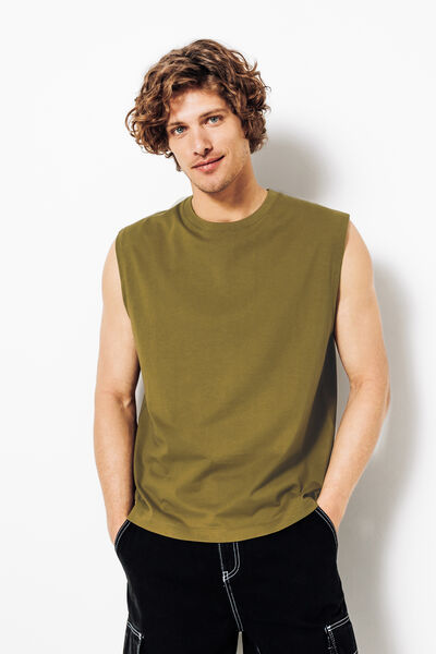 D&eacute;bardeur uni en coton