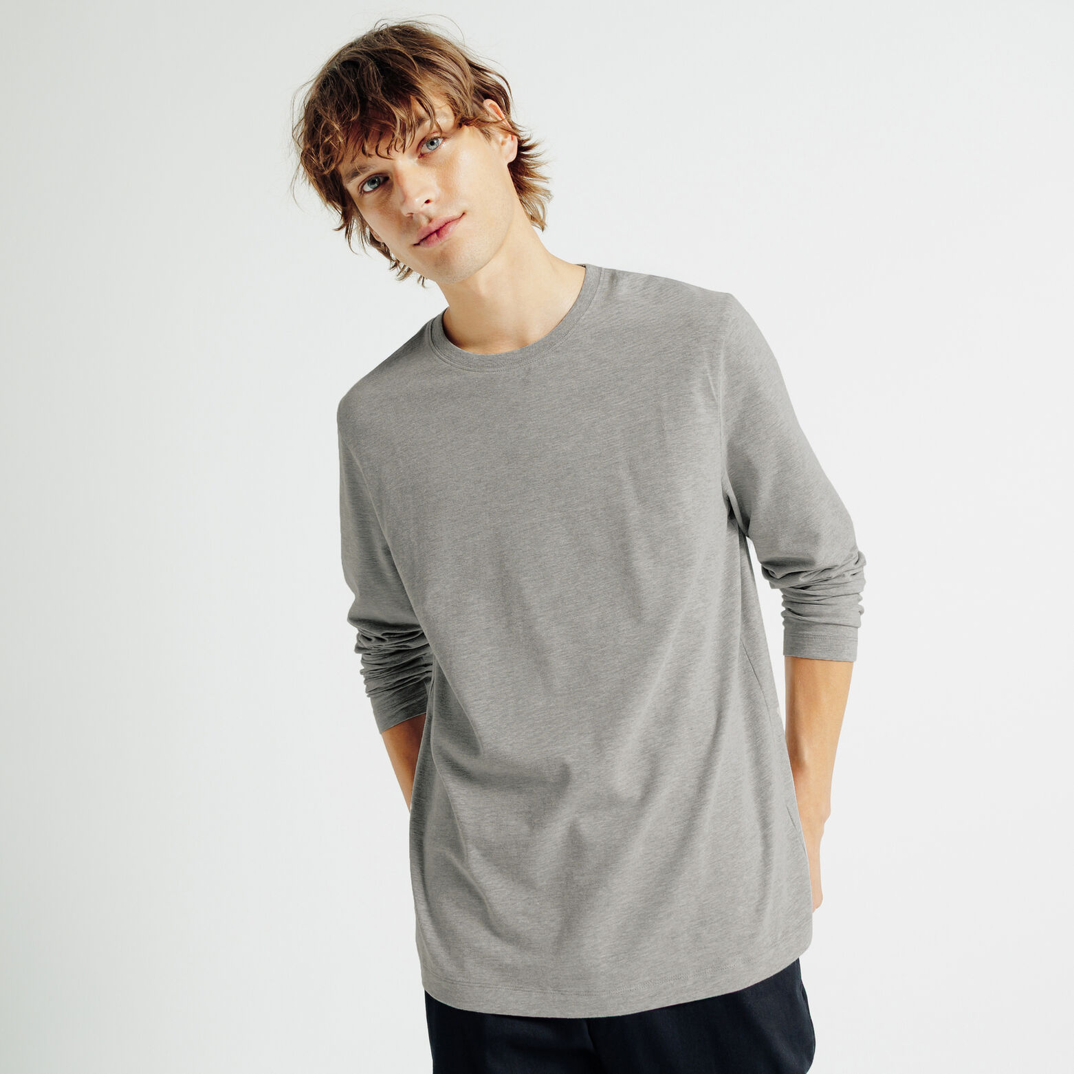 Tee shirt manches longues mati&egrave;re douce