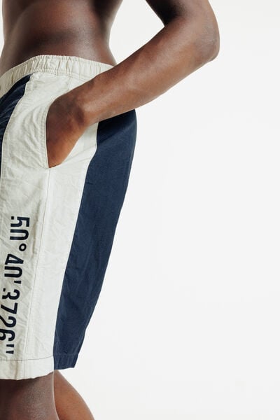 Maillot de bain long &agrave; bandes