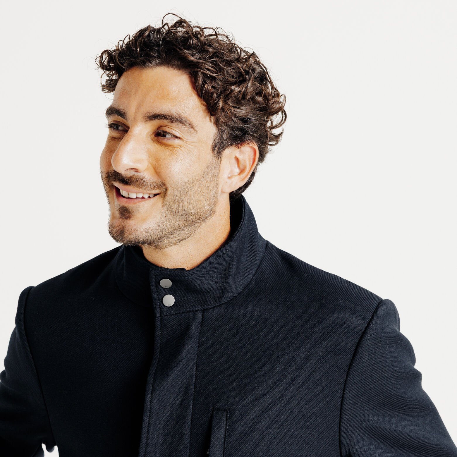 Manteau hiver long col montant