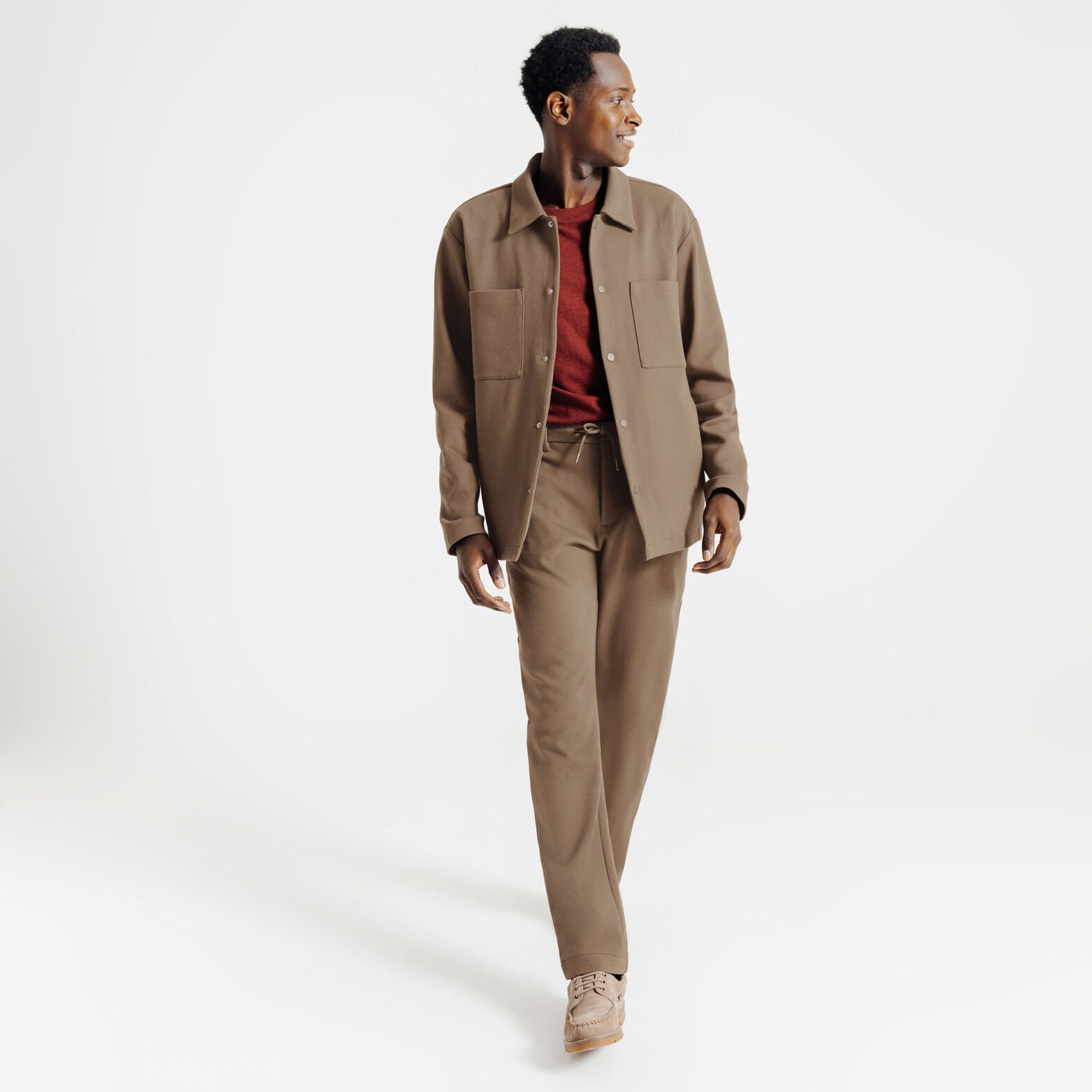 Pantalon chino tapered maille