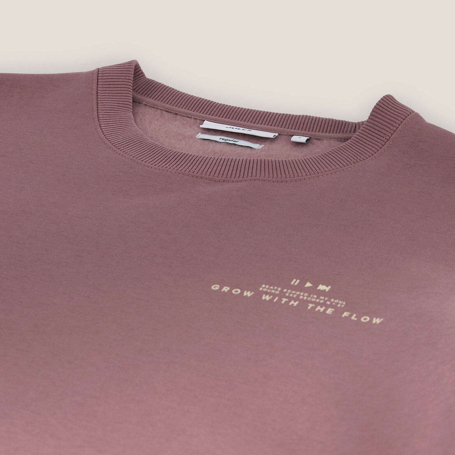 Sweat col rond imprim&eacute; devant