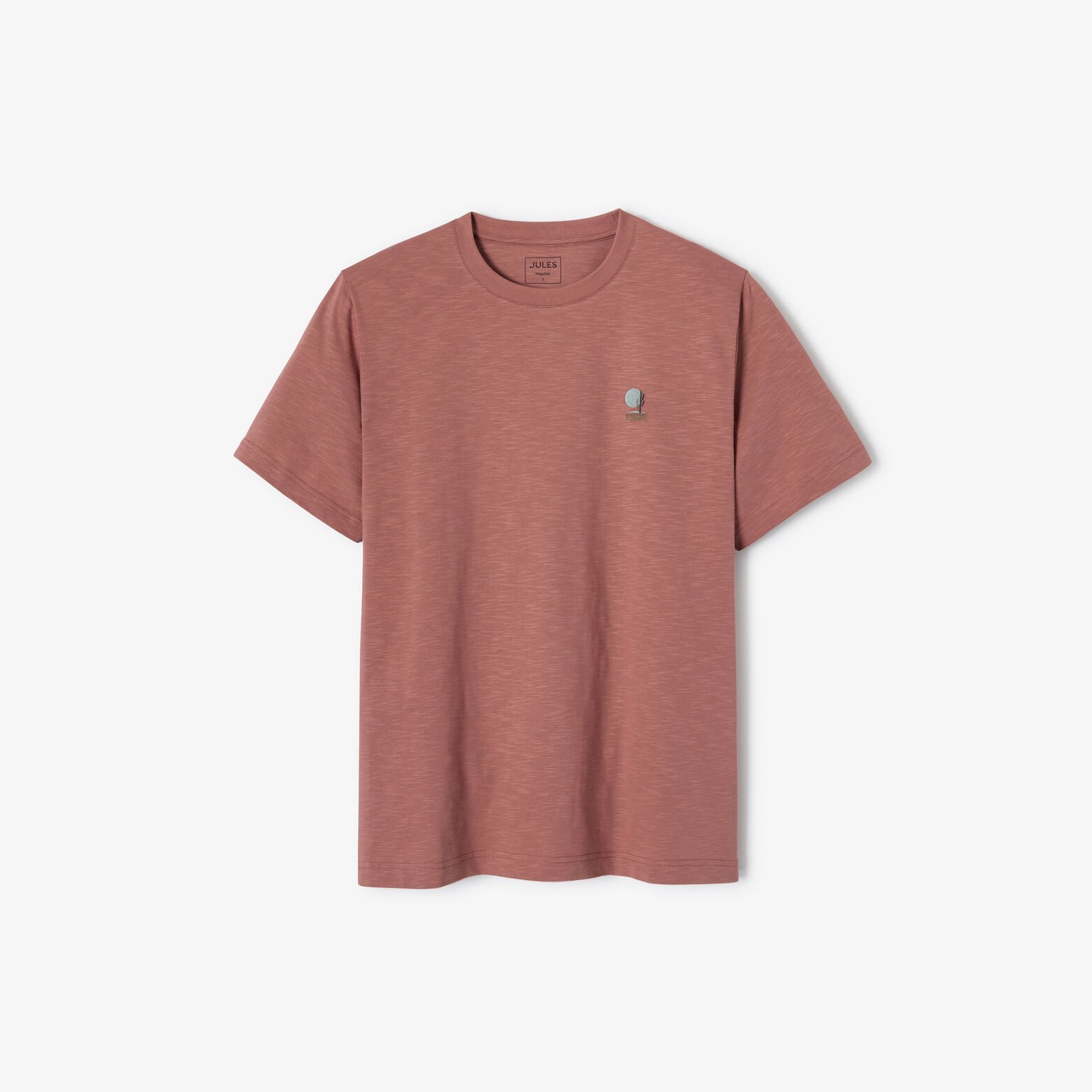 Tee shirt mati&egrave;re flamm&eacute;e broderie poitrine