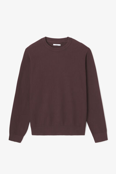 Pull col rond jeux de points fantaisie