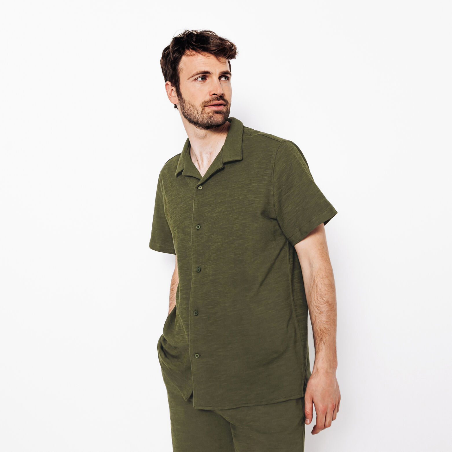 Hemdje in badstof met haaienkraag