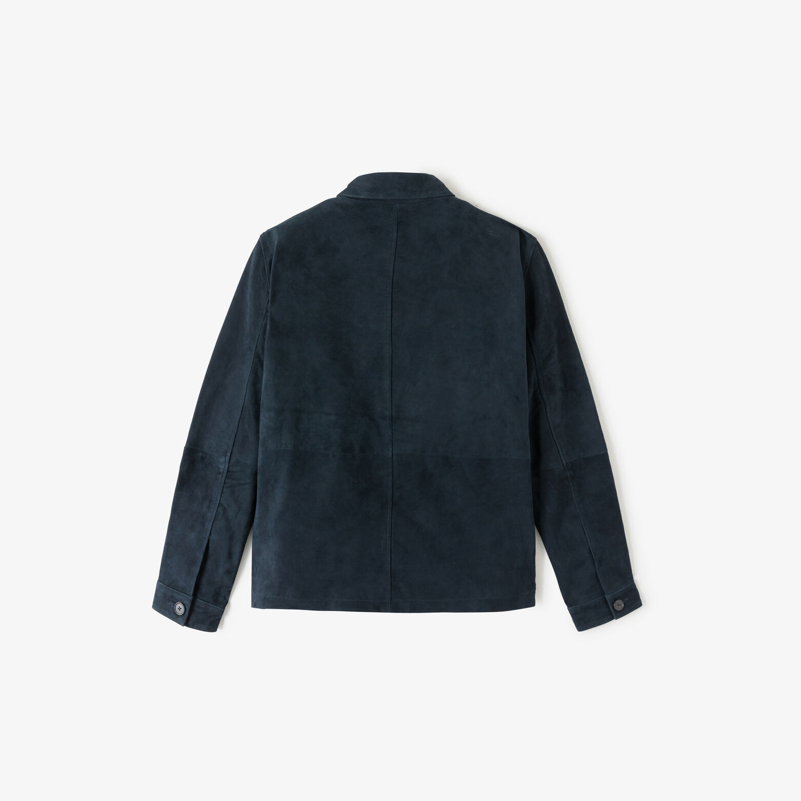 Leren jack met hemdskraag