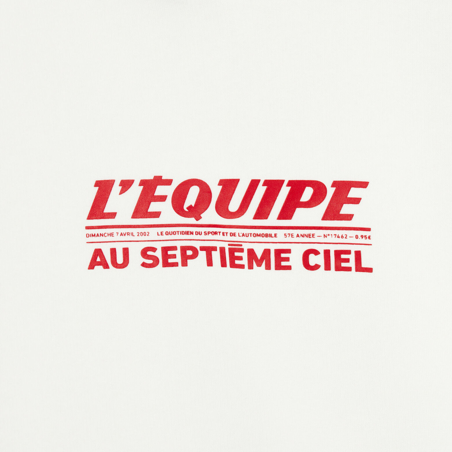 Sweat &agrave; capuche imprim&eacute; licence L'&Eacute;quipe