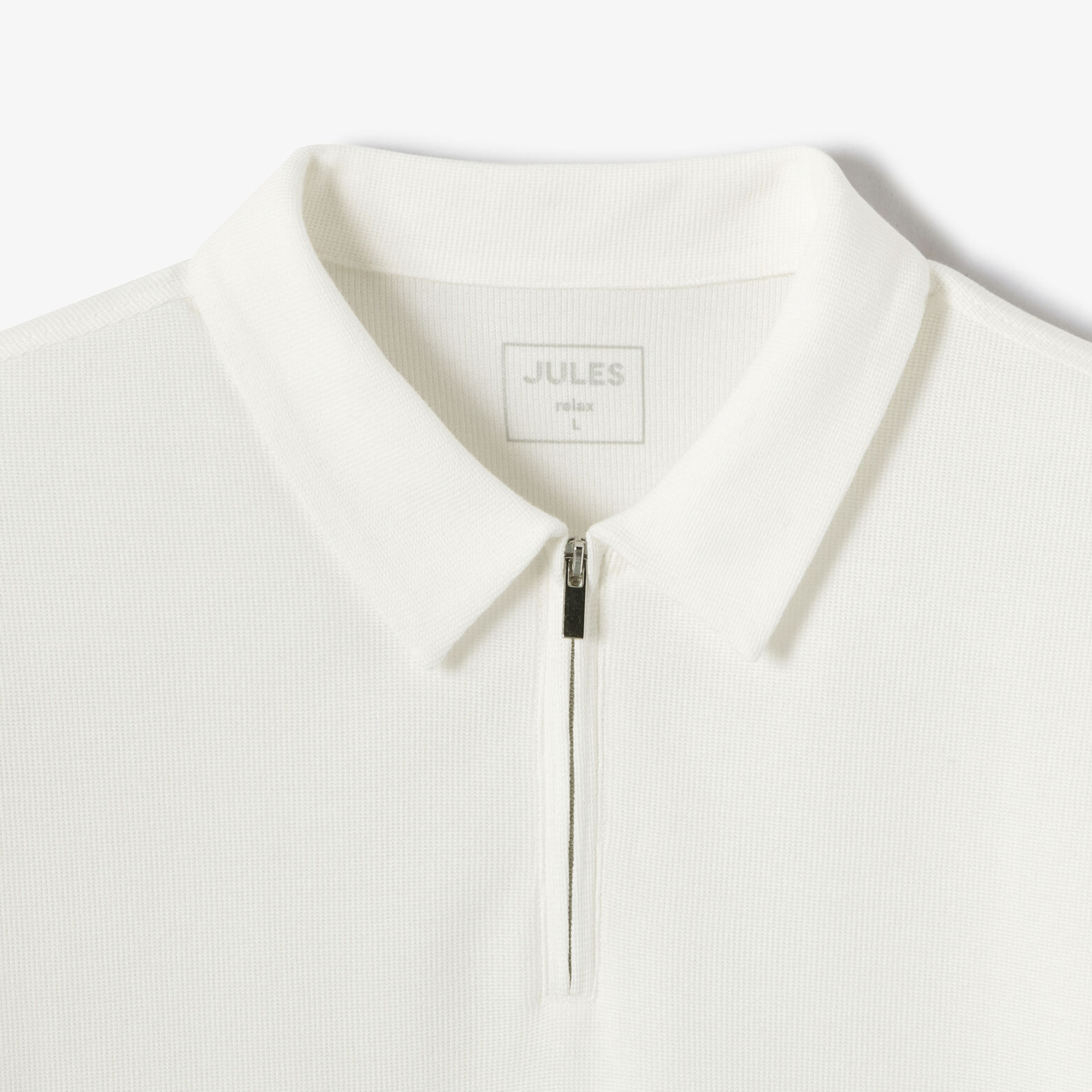 Polo manches courtes col zipp&eacute;