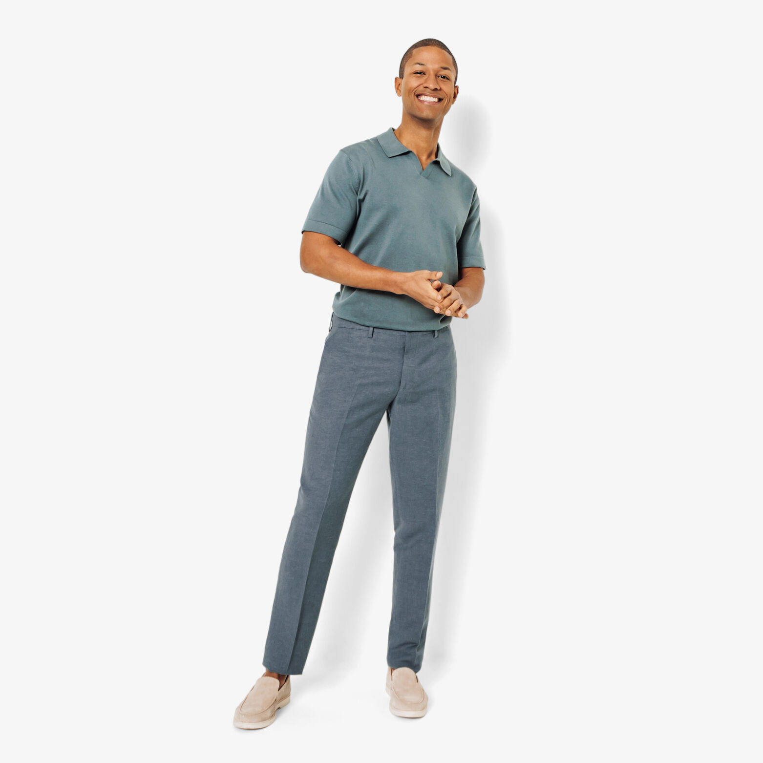 Pantalon de costume contenant du lin