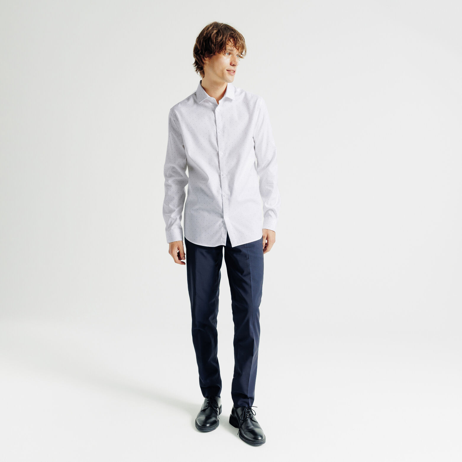 Chemise sans repassage imprim&eacute;e regular